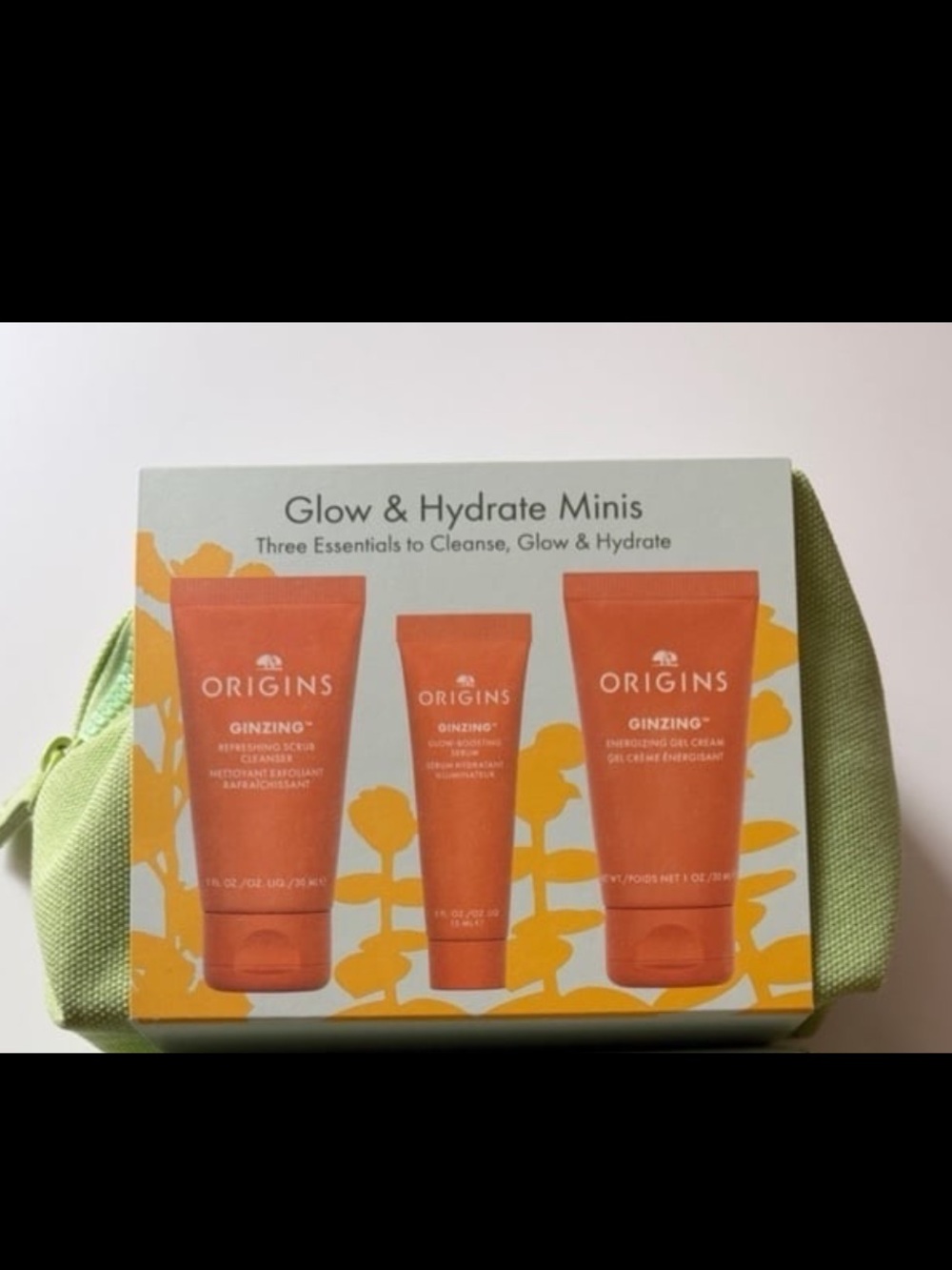 Origins GinZing Mini Trio Origins Glow & Hydrate Set NWT